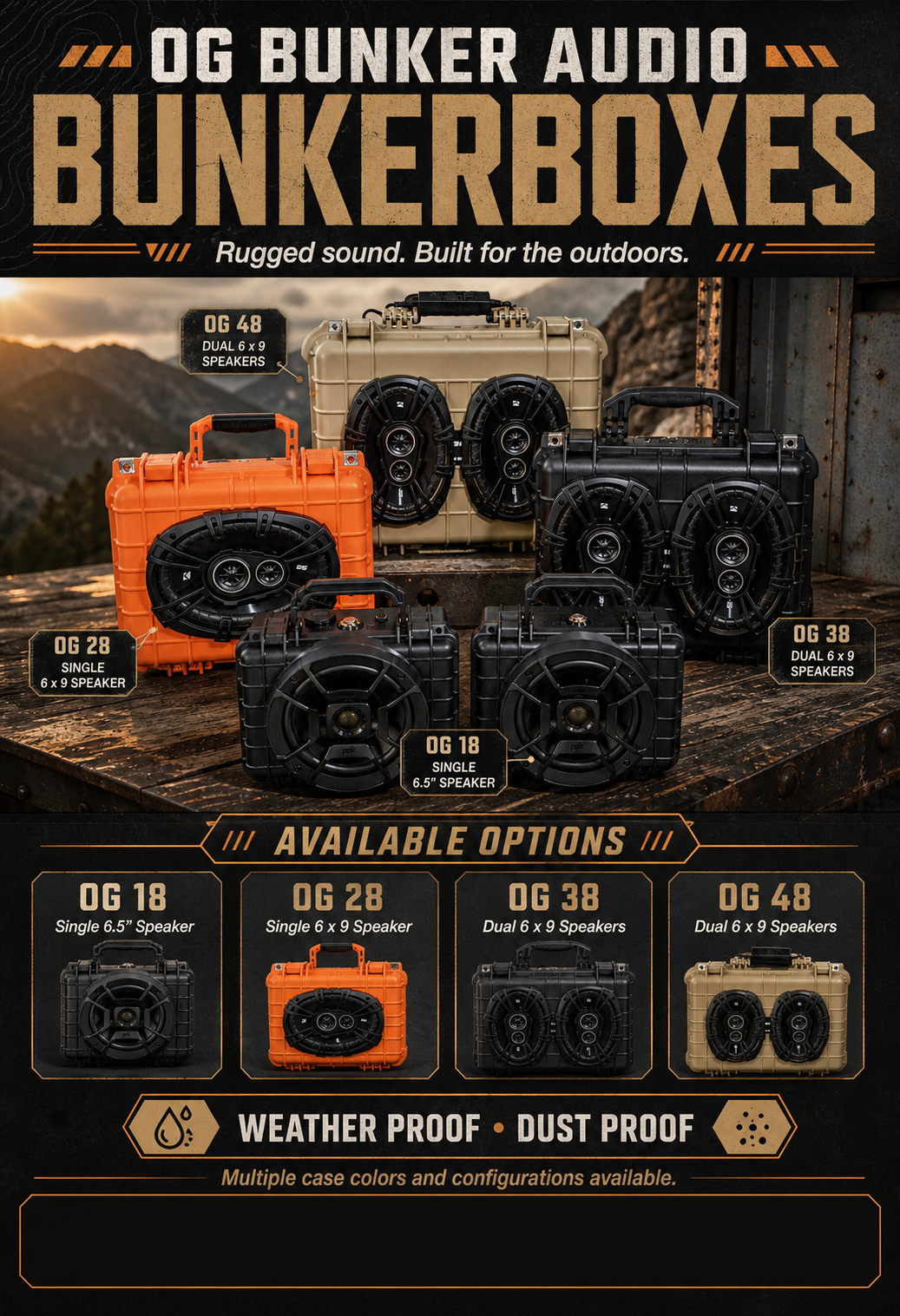 OG Bunker Audio BunkerBoxes flyer
